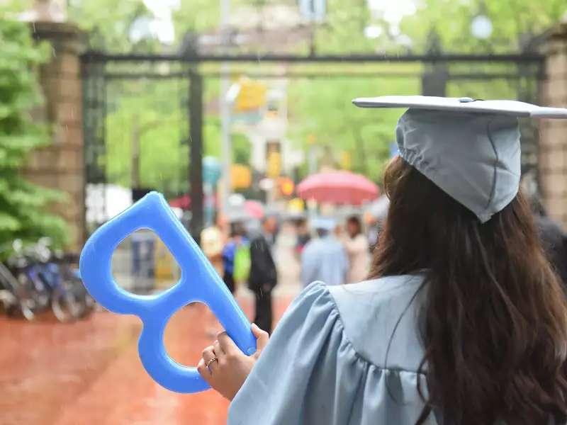 Barnard Grad at front gate